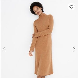 Madewell Cashmere Mockneck Midi Sweater Dress Size M